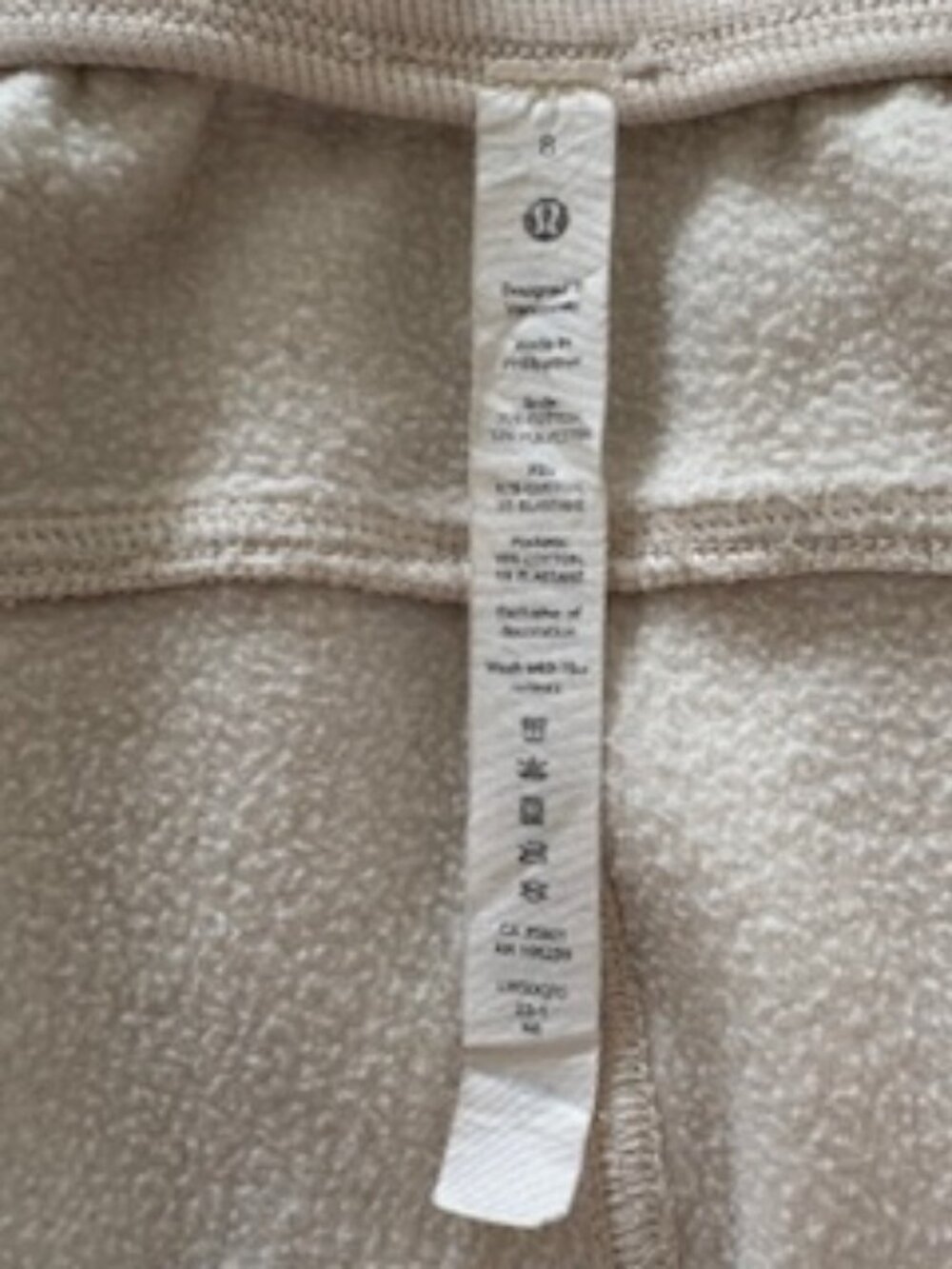 EUC Lululemon Scuba Jogger Bone Cream Fleece Sweatpants Size 8 - Picture 14 of 15